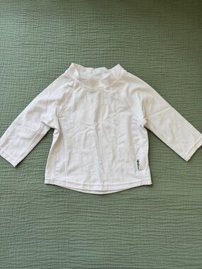 Kids White Long-Sleeve Swim Rashguard - Lightweight Protection